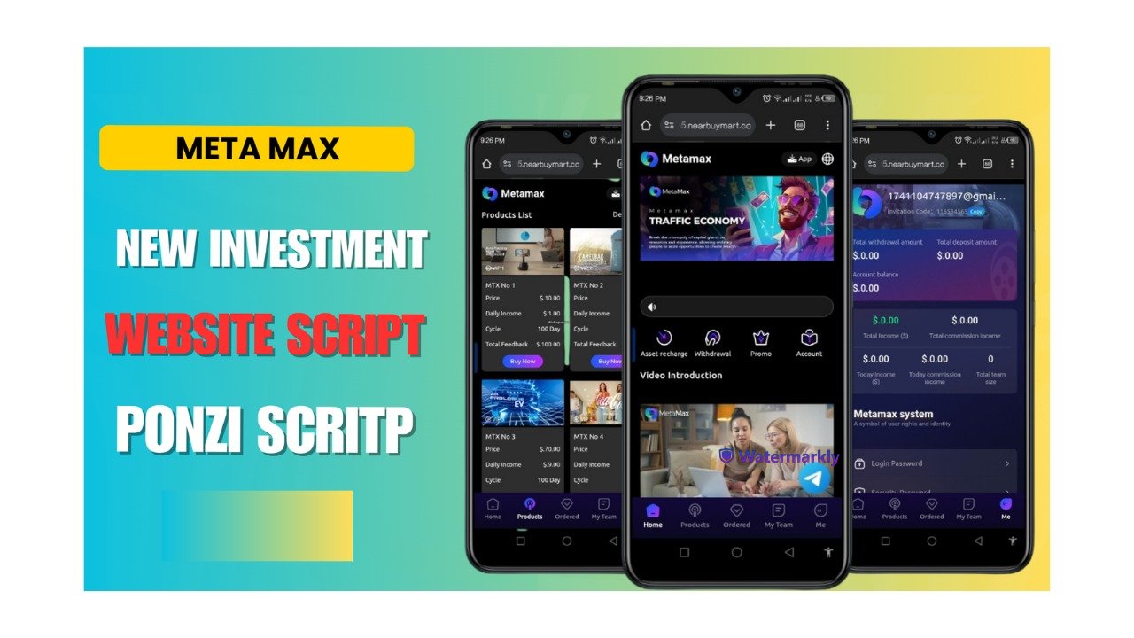 Meta Max NFT Hyip investment website Script 2025