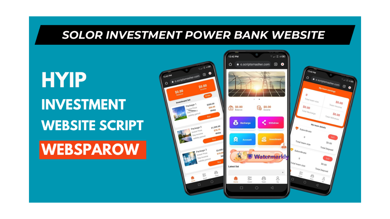 Solar Investment Power Bank Hyip Investment Webiste New Script